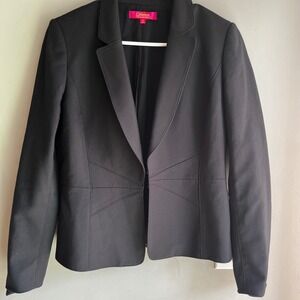 Catherine Malandrino Black Blazer Jacket Size 12 Career Work Minimalist
